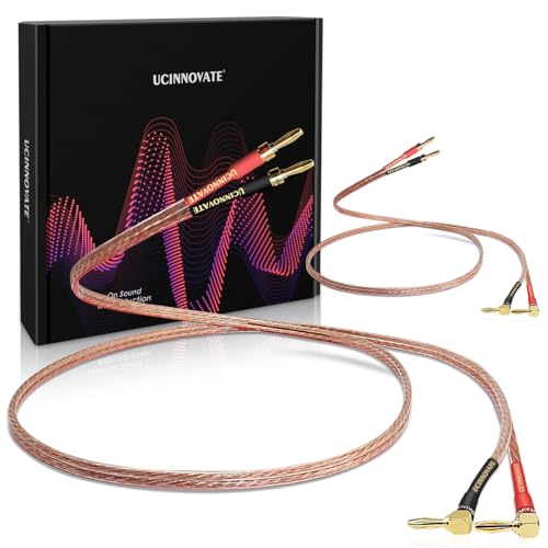 WOWLED 2 x 3m 13AWG HiFi Lautsprecherkabel mit Bananensteckern