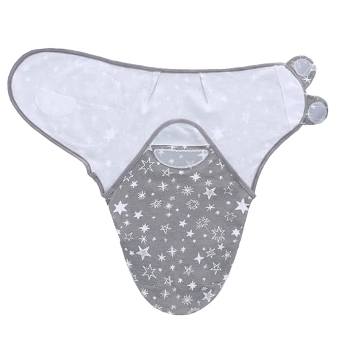 Image of LAT Swaddle Blanket with zip Baby Girl Boy-Easy Adjustable 3 Pack Infant Sleep Sack Wrap Newborn Babies 100% Cotton Sleep Bag(Gray Elephants,0-3Months)