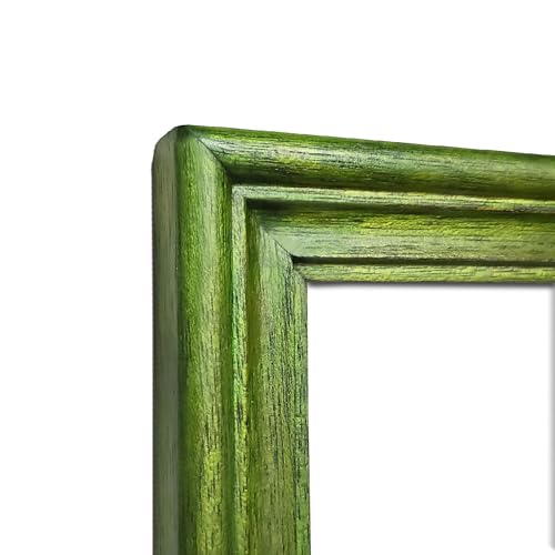 Image of Handmade Wooden Rectangular Photo Frame, 12 X 18 inch Display for Artworks, Pictures and Photos of Your Loved Ones, Best for Home, Office, Wall Decor, Living Room, Bedroom, Pine Green