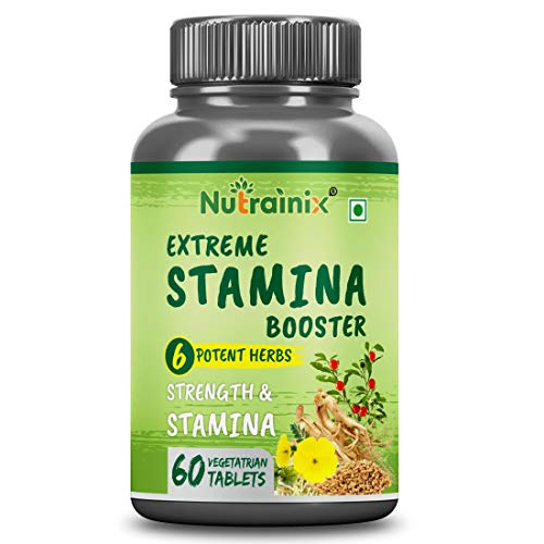 Nutrainix Stamina Booster with 6 Potent Herbs for Strength, Endurance & Stamina – 60 Vegetarian Tablets Nutrainix Stamina Booster with 6 Potent Herbs for Strength, Endurance & Stamina – 60 Vegetarian Tablets