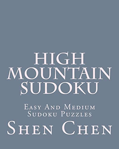 High Mountain Sudoku: Easy And Medium Sudoku Puzzles