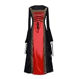 CosplayDiy Women's Medieval Renaissance Retro Gown Cosplay Costume Dress XXXL Red
