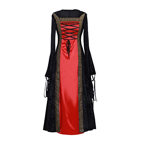 Cosplaydiy Women's Medieval Renaissance Retro Gown Cosplay Costume Dress Xxxl Red #TOP9