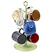 World Backyard 6 Mugs Holder Tree Cups Hanging Stand (Green with Bird & House Sign)