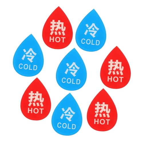 Letreros acrílicos de agua fría y caliente con acabado elegante y fijación autoadhesiva