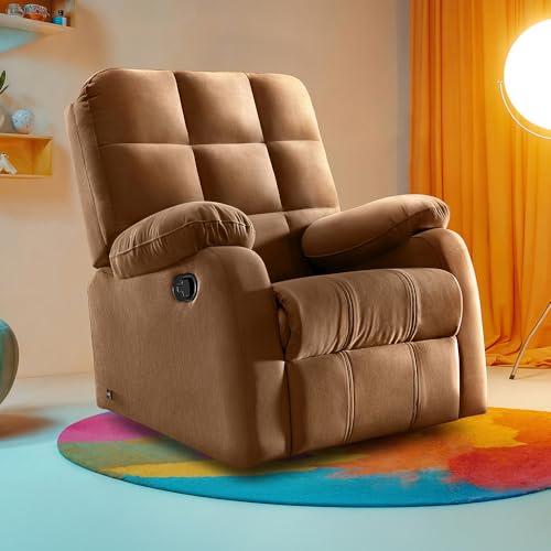 Image of Sleepyhead RX5 Designed by Duroflex - Single Seater Fabric Manual Recliner with Durable Spring Support | Stylish Upholstery | Snug Fit for Luxurious Comfort (Cocoa Brown)