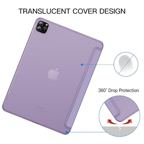 JETech Case ONLY for iPad Pro 11-Inch, 2022/2021/2020/2018 Model, Compatible with Pencil, Cover Auto Wake/Sleep (Light Purple) by JETech - Image 4