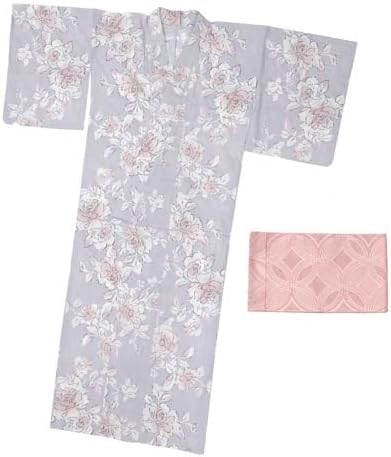 3点SET]紺地×レトロ花柄浴衣【YUKATA by dazzy 2025】 YUKATA by dazzy