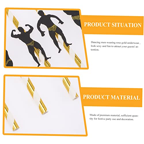 Beaupretty 24pcs Dancer Straws desechables para fiestas miniatura 6