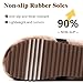 ONCAI Best Womens Slippers 2024, Plush Faux Fur Soft Cushion Comfortable Memory Foam with Hard Rubber Soles Indoor/Outdoor Winter Warm Fashion Trendy Slippers for Women 2024, Brown US Size 10