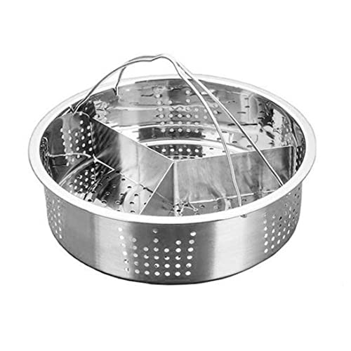Separadores trio evitan alimentos mezclados en cestas de vapor de acero inoxidable 4