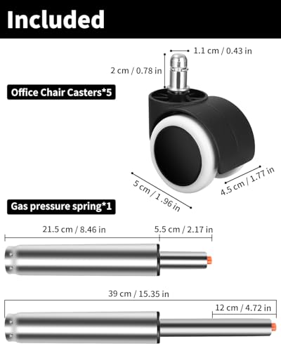Vérin à gaz de rechange en acier argenté supportant 450 kg - 3
