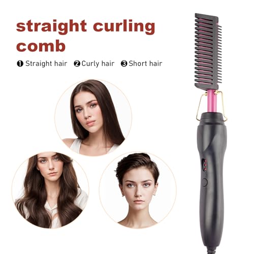 Cepillo plancha cerámica 2 en 1 para cabello y barba miniatura 5