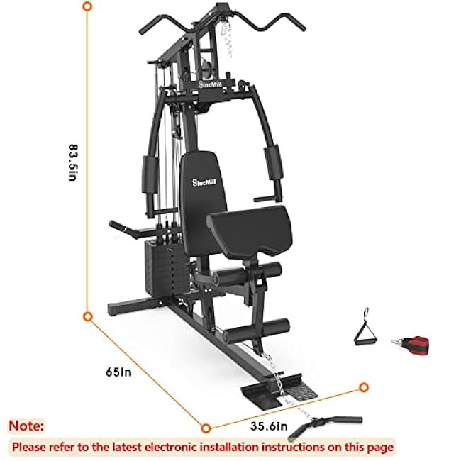 Home Gym SCM-1148L and Accessories148LB Multifunctional Full Body Home Gym Equipment for Home Workout Equipment Exercise Equipment Fitness Equipment SincMill