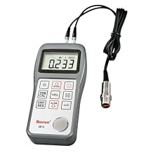 Starrett Ultrasonic Thickness Tester with LCD Display - 0.040-12.0" Range, Velocity Adjustment, 20 Group Memory - 3812
