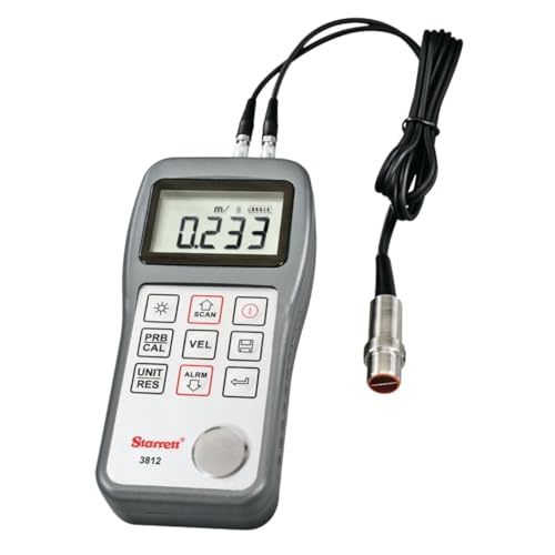 Starrett Ultrasonic Thickness Tester, 0.040-12.0" Range