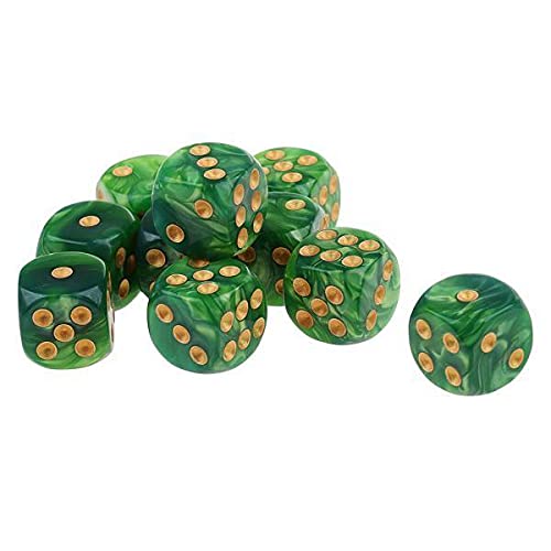 ATORSE Toy 2x10x Six Sided D6 Dice Dotted for Dungeons and Dragons Props Green Yellow-Toys & Hobbies-Games-Role Playing Games-Dungeons & Dragons-Accessories & Dice-image-48