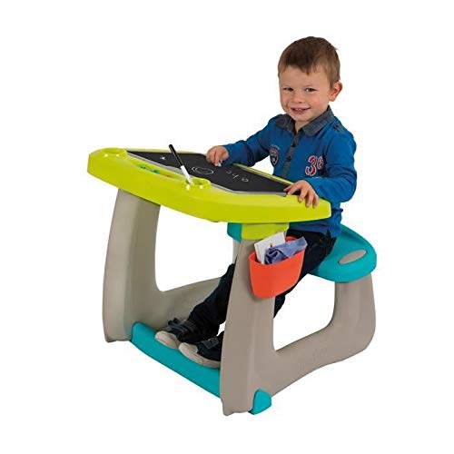 Escritorio Infantil Smoby – Pizarra Magnética Y De Tiza Con 80 Accesorios Incluidos