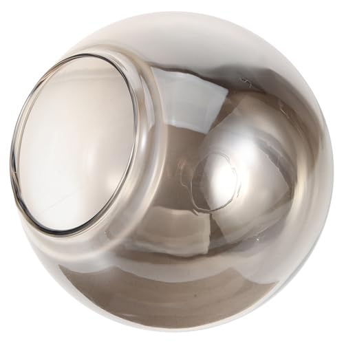 EXAOMBLE ガラス製グローブランプシェード 大口径ペンダントライト用交換シェード 煙灰琥珀色の装飾用ガラスカバー 簡単交換でテーブル 天