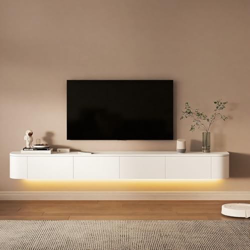 Aipunlus TV-Lowboard Hängend mit LED-Beleuchtung