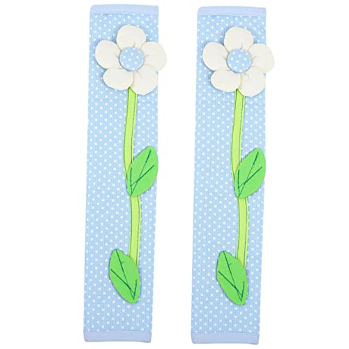 FUNNETOYU 2 piezas Fundas para Tiradores de Frigorífico Cubiertas Protectoras Antiestáticas y Manchas para Manijas de Electrodomésticos de Cocina Color Azul
