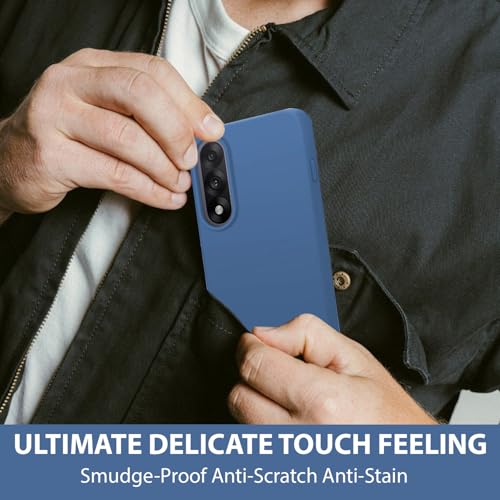 Image of LIRAMARK Liquid Silicone Soft Back Cover Case for OnePlus Nord 5 5G| Soft Micro-Fibre Lining Inside | Camera Protection Bump (Midnight Blue)
