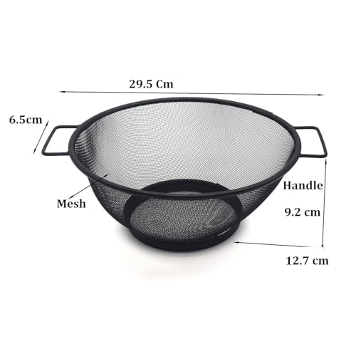 Image of Onrpix Multipurpose Stainless Steel Colander Basket for Washing Rice, Fruits, Vegetables, Grains, Strainer Drainer Bowl with Handle, The Kitchen Bowl (Small)