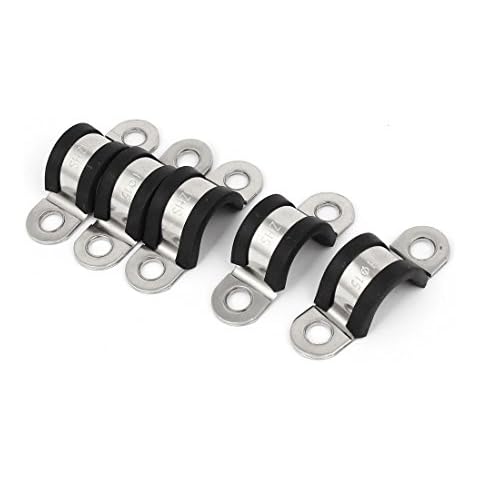 Sourcingmap 15mm EPDM Rubber Lined Clips Cover