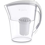 pH REFRESH Alkaline Water Pitcher With 2 Long-Life Filters – Alkaline Water Filter Purifier – Water Filtration System – High pH Alkaline Water Dispenser, Enhanced 4th Gen. Model, 84oz, 2.5L