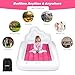 USHMA Inflatable Toddler Travel Bed, Double-Sided Kids Air Mattress | Kids Blow up Mattress with Sides | Travel Portable Toddler Bed for Travel, Sleepovers - Pink & & Aquamarine