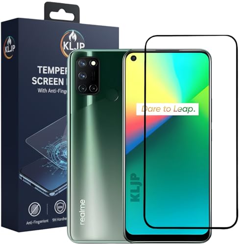 Image of Military-Grade Gorilla Tempered Glass For Realme Narzo 50 4G / 7I / 8I / Oppo A55 / A54 / A53 With Installation Kit | Edge to Edge Coverage | Black
