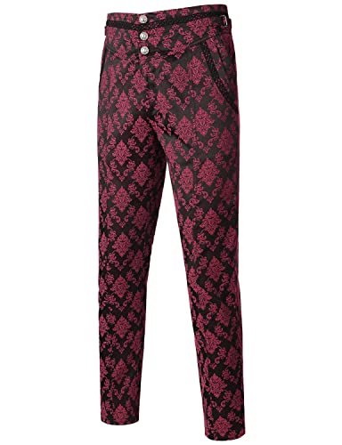 Image of VATPAVE Mens Gothic Pants Cosplay Costume Trousers Steampunk Victorian Pants
