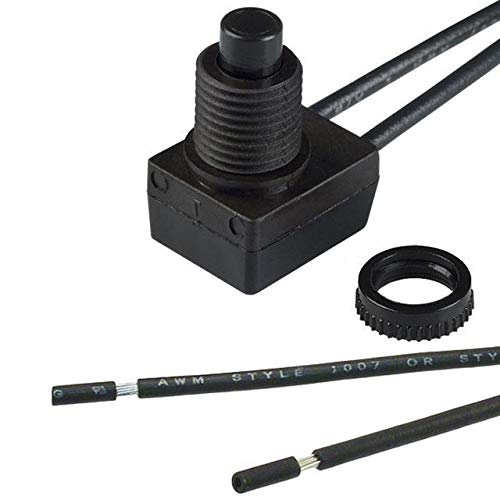 Judco Manufacturing 40432500 Pushbutton Switch SPST Black Button 14V