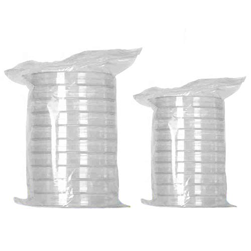 Limeow Placas de Petri Placa de Petri de Platos de Petri Placa de Petri con Tapa para el Ambiente Hospitalario as� Como la Tecnolog�a Alimentaria y la Industria Farmac�utica 20 Piezas