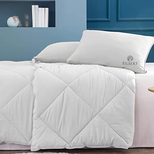 Image of Filbert - Winter Comforter Double Bed 300 GSM Microfiber Double Bed Blanket for Winter Soft & Cozy Diamond Stitch Quilt (90 inch x 100 inch Inches /228cm x 254cm) - Comforter Double Bed|White