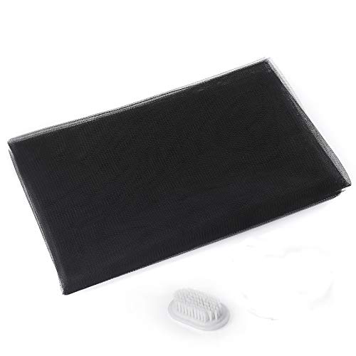 Homein Malla Mosquitera Adhesiva Mosquitera para Ventanas 4 Unidades 1,3 m×1,5 m Tela de Mosquitera contra Insectos y Mosquitos Fácil Instalar Recortable con Gancho Adhesivo Fuerte Color Negro