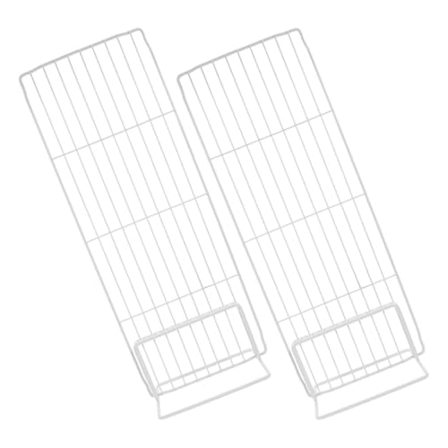 SOLUSTRE Separadores Metálicos para Frigorífico 17x46 Cm, Divisor de Refrigerador de Metal Ventilado, 2 Unidades para Organización y Almacenamiento en Congelador y Nevera