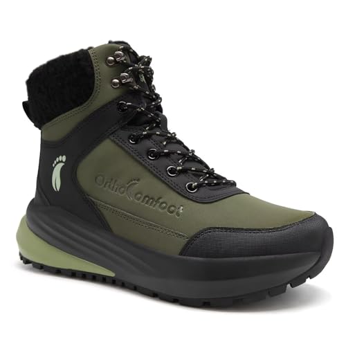 OrthoComfoot Men's Fleece Lined Hiking Boots