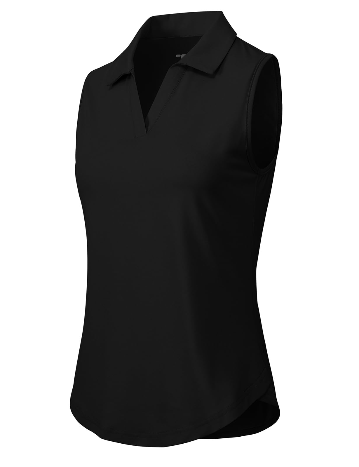 Rdruko Women's Sleeveless Golf Polo Shirts Collared V-Neck | UPF 50+, Quick Dry, Lightweight, Moisture Wicking, Tank, Tops, Side Split, Tennis, Casual