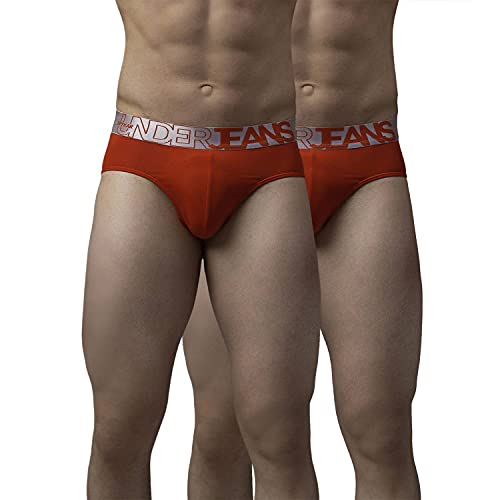 Image of Underjeans Men Cotton Blend Brief - Pack of 2
