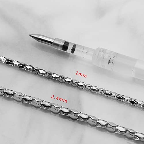 Cadena de acero inoxidable para hombre un collar resistente de eslabones clásicos 2