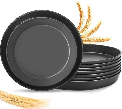 PUCSIQ Lot De 6 Assiettes Plates Incassables Ulticolores - Rondes - En