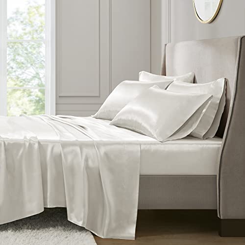 Madison Park Essentials Satin Sheets Queen Size, Luxurious Silky Satin Bed Sheets, Elastic 14" Pocket fits up to 16" Mattress - Image 2