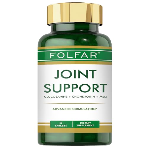 Folfar Joint Support 60 Plant-Based Veg Tablets | 2700mg Advanced Formula with Glucosamine Chondroitin MSM & Boswellia | Promotes Joint Health Flexibility Mobility & Inflammation Relief
