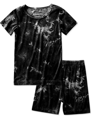 Image of Jimonda Baby/Toddler Soft Sleepwear Short sleeve Kids Cool Pajama Outdoor 2-Piece Shirt&Shorts Casual sets Tie Dye PJ