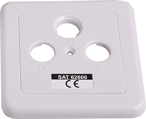 DUR-line Antennendose 3-Loch SAT | Kabelfernsehen | DVB-T | Radio | Unicable für Aufputz und Unterputz geeignet (Enddose, Stichleitungsdose, digitaltauglich)