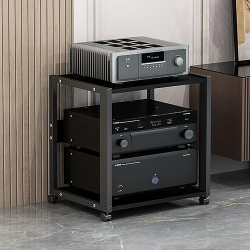 Soporte HiFi Para Sala De Estar Estudio De Grabación, Mueble HiFi Rodante Gabinete De Componentes De Audio Estante Esquinero, 2 3 4 5 Capas Mueble HiFi Para Aula Cine En Casa, Para Salón Dormitorio(Bl