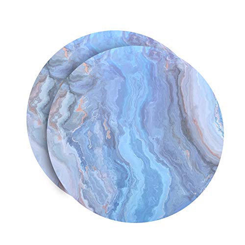 Dainty Home Set di 2 tovagliette rotonde in sughero, resistenti al calore, antiscivolo, facili da pulire, per cene eleganti, 38,1 x 38,1 cm, perfette per case eleganti e moderne