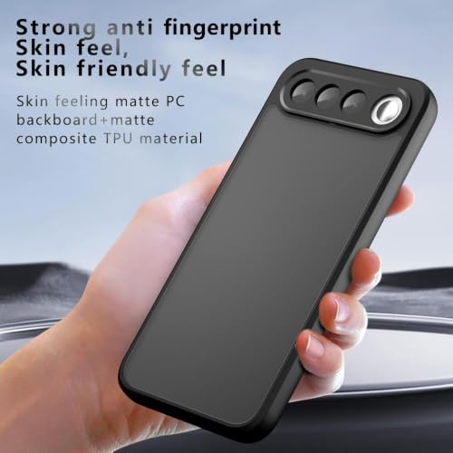 Image of Phone Case for Realme 16 5G, Matte PC+TPU Cover, Airbag Corner Protection, Anti-Fingerprint, Never Turns Yellow, Micro Arc Edge, Camera Lens Cutout, Black
