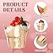 uxcell 100 Pcs Tulip Cupcake Liners, Muffins Liners Aluminum Foil Cupcake Wrappers Baking Cups Muffins Liners for Wedding Birthday Party Supplies, Champagne Gold